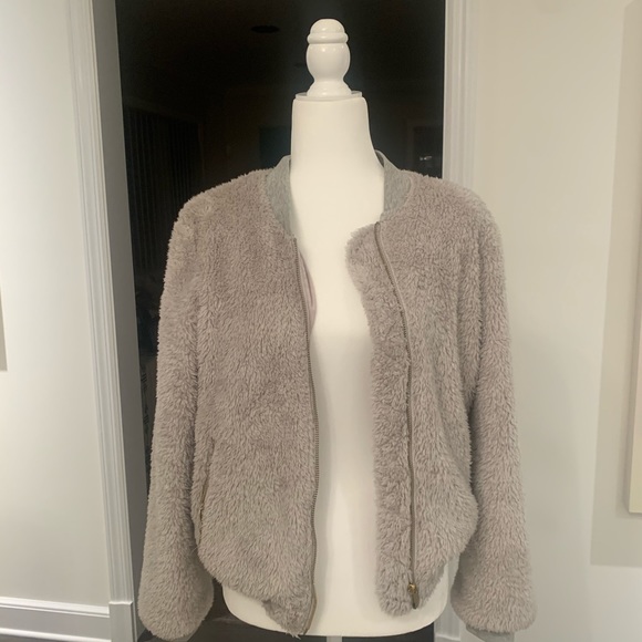 4SI3NNA Grey Bomber Jacket - Picture 6 of 10